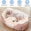 Comfortable Self-Heating Pet Bed with Removable Washable Cover; S Size; Pink