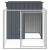 Dog House with Run Anthracite 43.3"x79.1"x43.3" Galvanized Steel