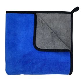 Quick-drying Pet Dog And Cat Towels; Soft Fiber Towels Water-absorbent Bath Towel Cleaning Pet Towel (Color: Blue, size: 140*70cm/55.1*27.6in)