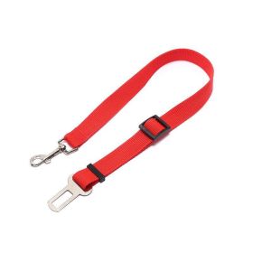 2pcs Pet Dog Cat Car Seat Belt Safety Leash Vehicle Seatbelt Harness (Specification (L * W): 2pcs, colour: red)