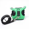 dog harness set; with leash frog leash pet mesh breathable small dog chest back retractable dog leash pet harness