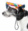 Pet Life 'Colorful' Floral Uv Protectant Adjustable Fashion Dog Hat Cap