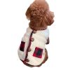 Small and medium dog plush coat; warm and soft dog coat; with scarf; christmas pet clothing