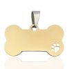 Stainless Steel Bone Shaped Pendant For Dog Cat Collars; Metal Pendant For Pet Necklace; Pet Supplies