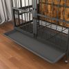 Modern Kennel Dogs room up to 80 LB, Dog crate furniture with Multi-Purpose Removable Tray, Double-Door Dog House, lift Panel, 360 Degree Rotation -