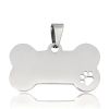 Stainless Steel Bone Shaped Pendant For Dog Cat Collars; Metal Pendant For Pet Necklace; Pet Supplies