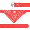 Adjustable Bandana Leather Pet Collar Triangle Scarf